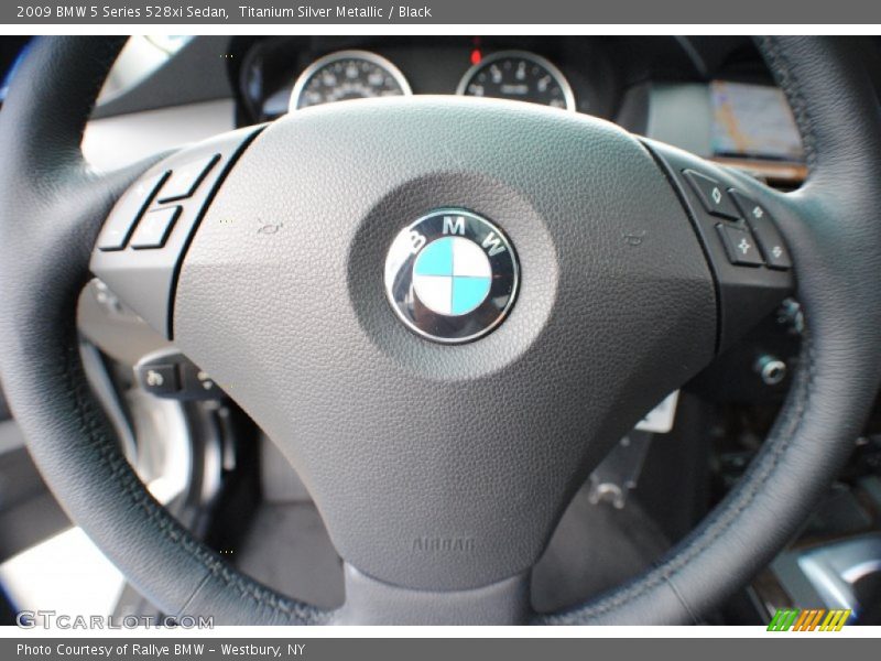 Titanium Silver Metallic / Black 2009 BMW 5 Series 528xi Sedan