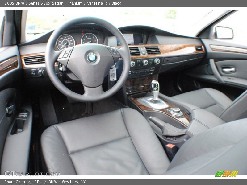 Titanium Silver Metallic / Black 2009 BMW 5 Series 528xi Sedan