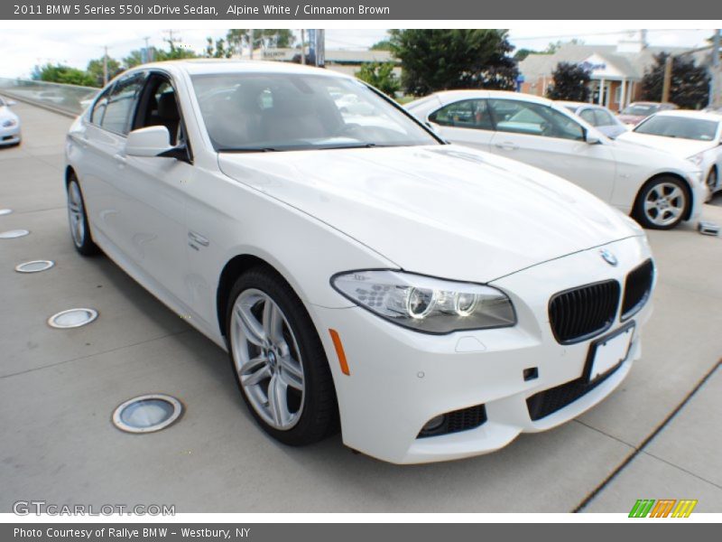 Alpine White / Cinnamon Brown 2011 BMW 5 Series 550i xDrive Sedan