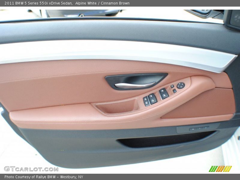 Alpine White / Cinnamon Brown 2011 BMW 5 Series 550i xDrive Sedan