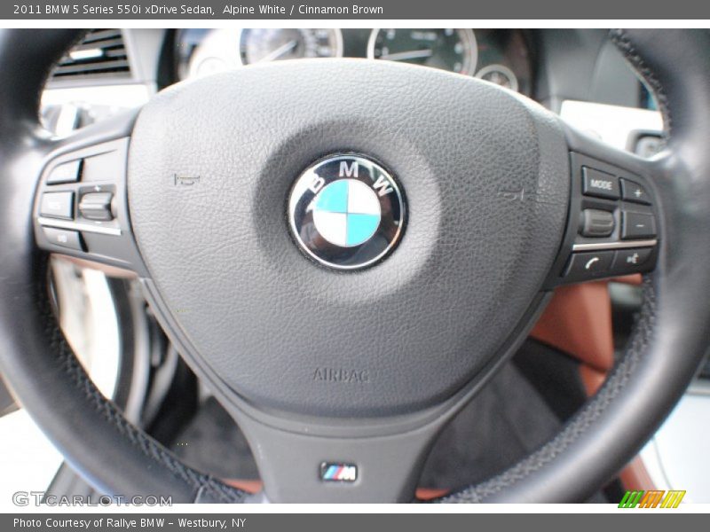 Alpine White / Cinnamon Brown 2011 BMW 5 Series 550i xDrive Sedan
