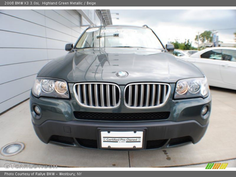 Highland Green Metallic / Beige 2008 BMW X3 3.0si