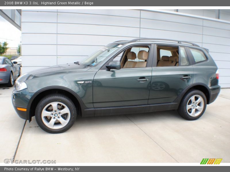 Highland Green Metallic / Beige 2008 BMW X3 3.0si