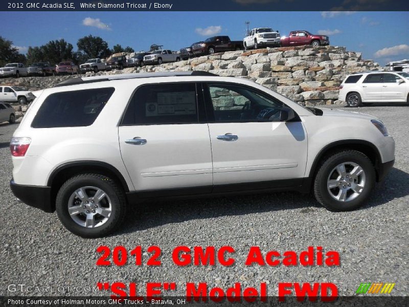 White Diamond Tricoat / Ebony 2012 GMC Acadia SLE