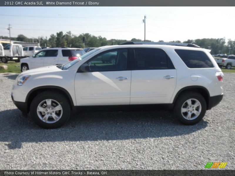 White Diamond Tricoat / Ebony 2012 GMC Acadia SLE