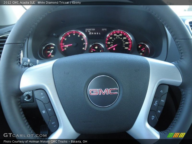 White Diamond Tricoat / Ebony 2012 GMC Acadia SLE