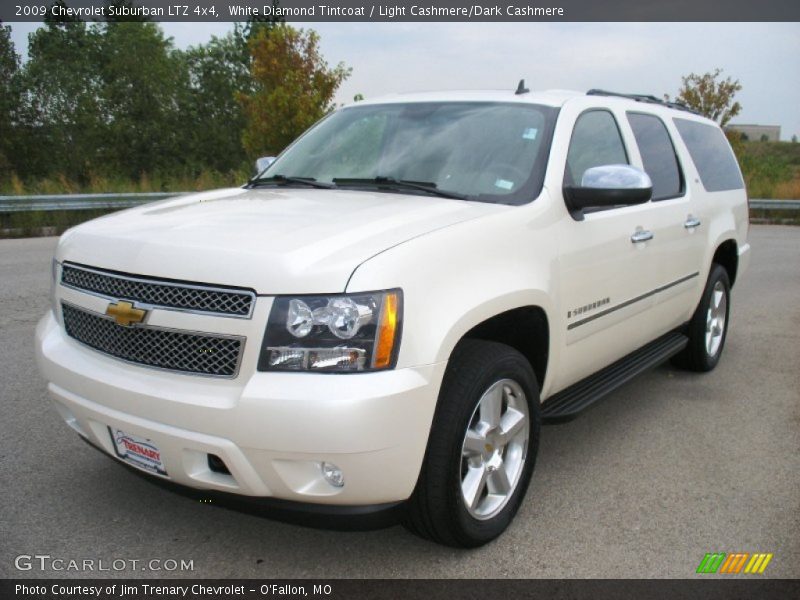 White Diamond Tintcoat / Light Cashmere/Dark Cashmere 2009 Chevrolet Suburban LTZ 4x4