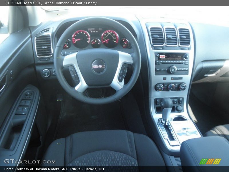 White Diamond Tricoat / Ebony 2012 GMC Acadia SLE