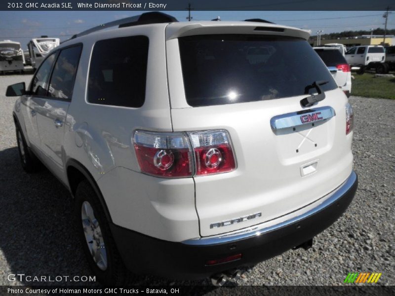 White Diamond Tricoat / Ebony 2012 GMC Acadia SLE