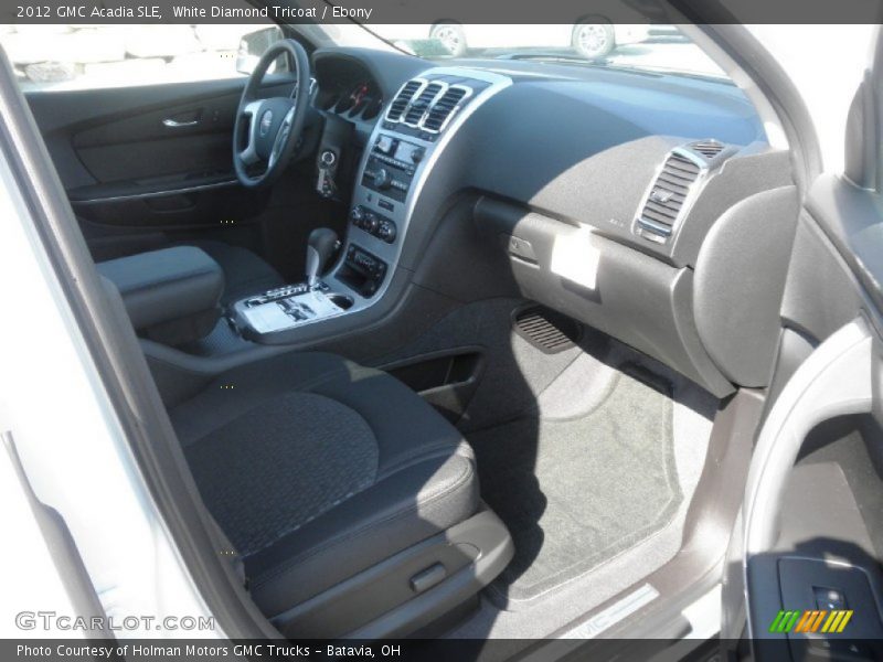 White Diamond Tricoat / Ebony 2012 GMC Acadia SLE