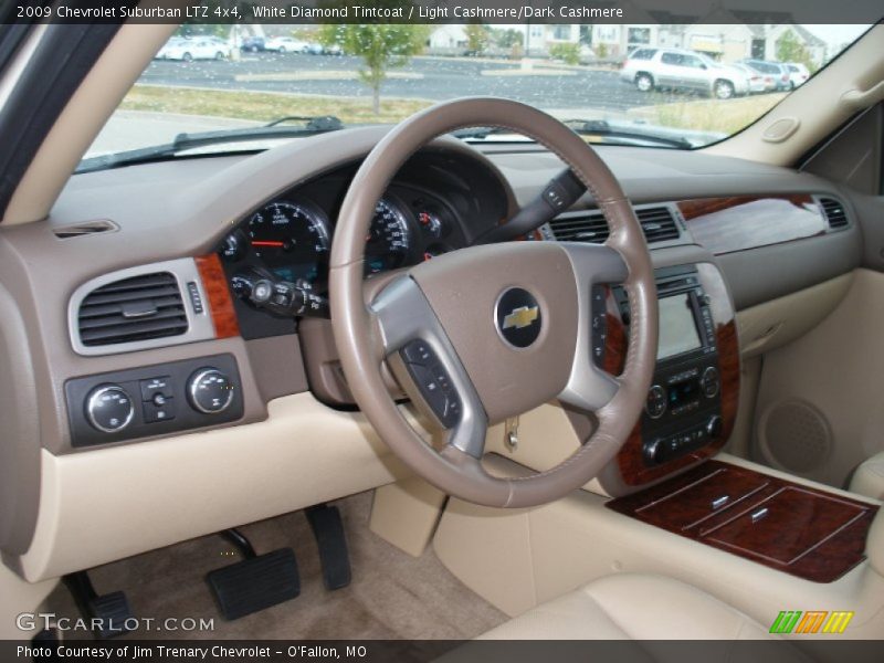 White Diamond Tintcoat / Light Cashmere/Dark Cashmere 2009 Chevrolet Suburban LTZ 4x4