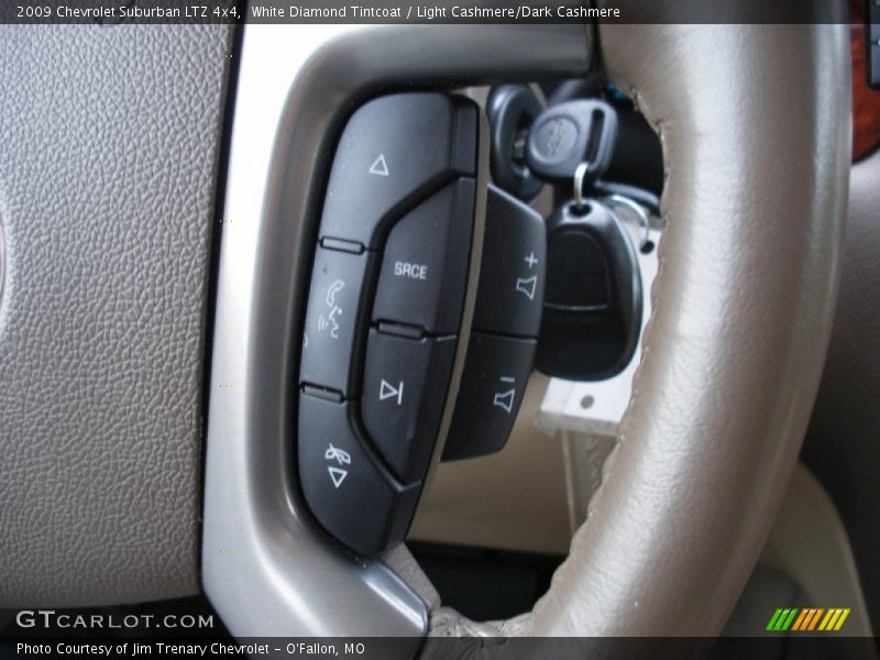 White Diamond Tintcoat / Light Cashmere/Dark Cashmere 2009 Chevrolet Suburban LTZ 4x4