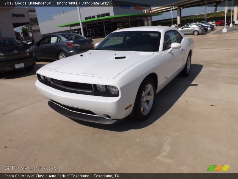 Bright White / Dark Slate Gray 2012 Dodge Challenger SXT