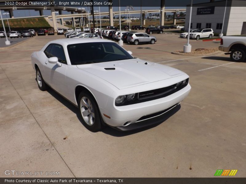 Bright White / Dark Slate Gray 2012 Dodge Challenger SXT