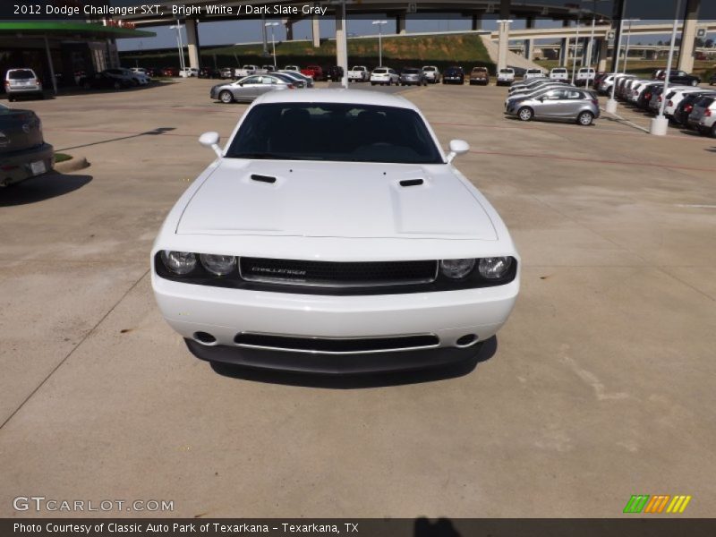 Bright White / Dark Slate Gray 2012 Dodge Challenger SXT