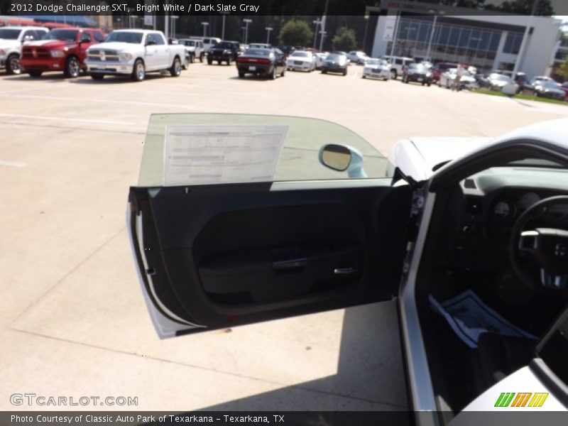 Bright White / Dark Slate Gray 2012 Dodge Challenger SXT