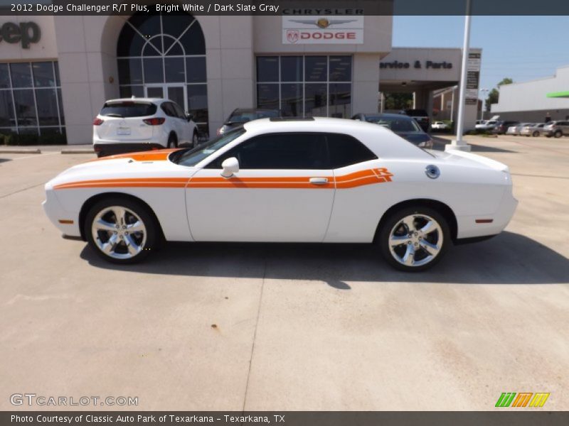 Bright White / Dark Slate Gray 2012 Dodge Challenger R/T Plus