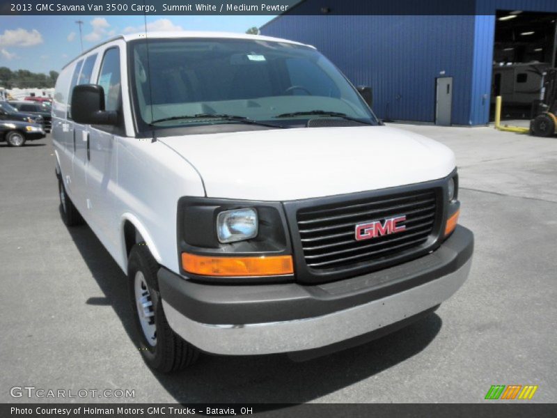 Summit White / Medium Pewter 2013 GMC Savana Van 3500 Cargo