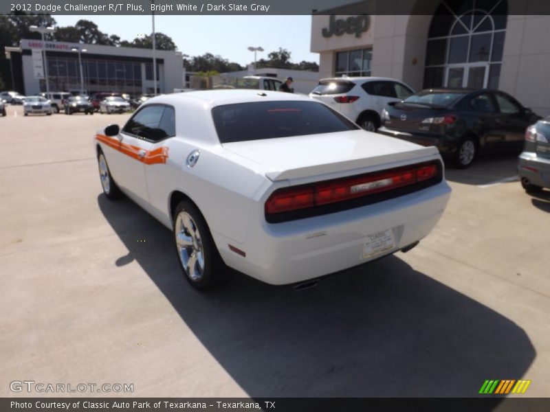 Bright White / Dark Slate Gray 2012 Dodge Challenger R/T Plus