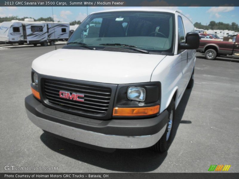 Summit White / Medium Pewter 2013 GMC Savana Van 3500 Cargo