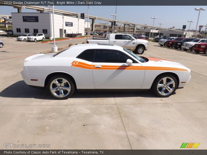 Bright White / Dark Slate Gray 2012 Dodge Challenger R/T Plus