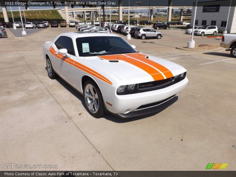 Bright White / Dark Slate Gray 2012 Dodge Challenger R/T Plus