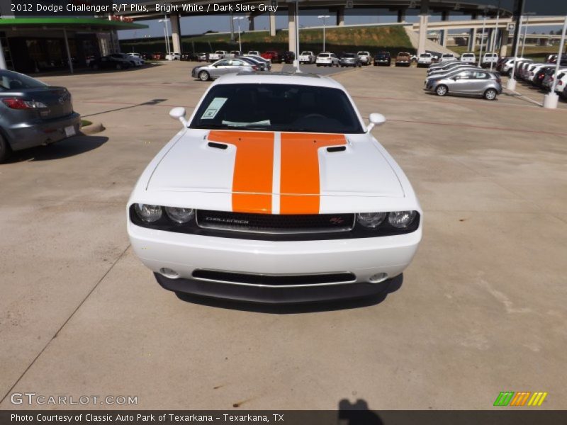 Bright White / Dark Slate Gray 2012 Dodge Challenger R/T Plus