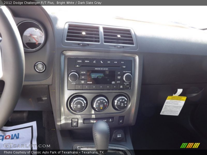 Bright White / Dark Slate Gray 2012 Dodge Challenger R/T Plus