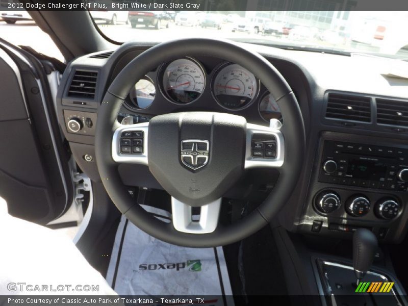 Bright White / Dark Slate Gray 2012 Dodge Challenger R/T Plus