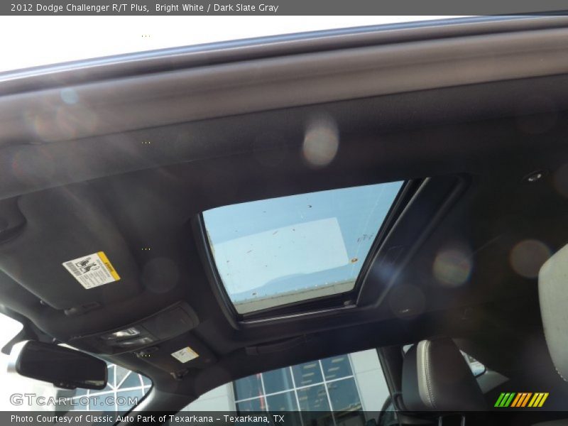 Bright White / Dark Slate Gray 2012 Dodge Challenger R/T Plus