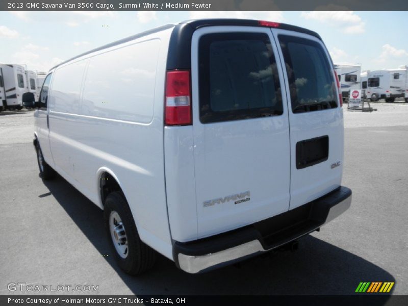 Summit White / Medium Pewter 2013 GMC Savana Van 3500 Cargo