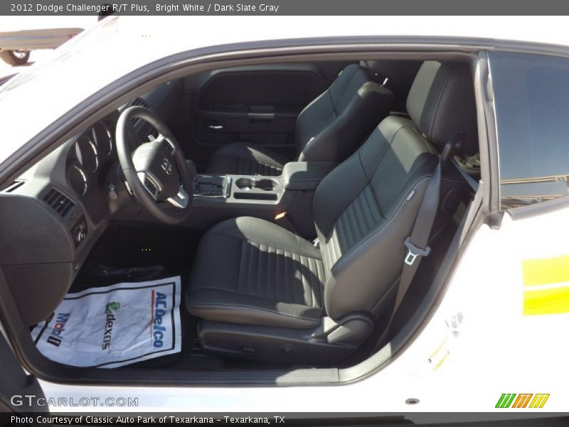 Bright White / Dark Slate Gray 2012 Dodge Challenger R/T Plus