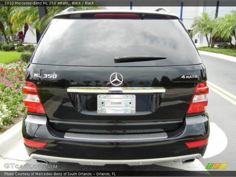 Black / Black 2010 Mercedes-Benz ML 350 4Matic