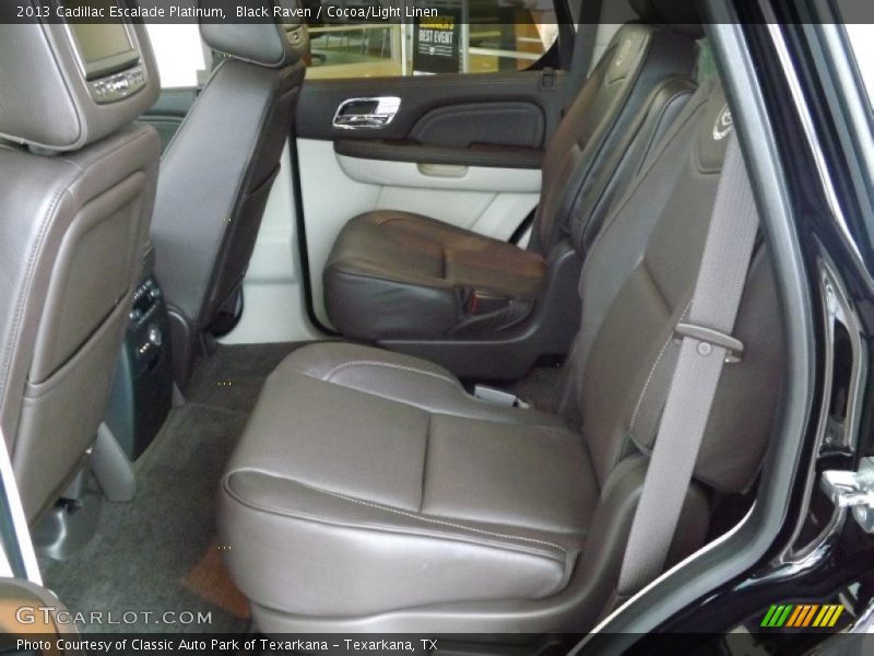 Black Raven / Cocoa/Light Linen 2013 Cadillac Escalade Platinum