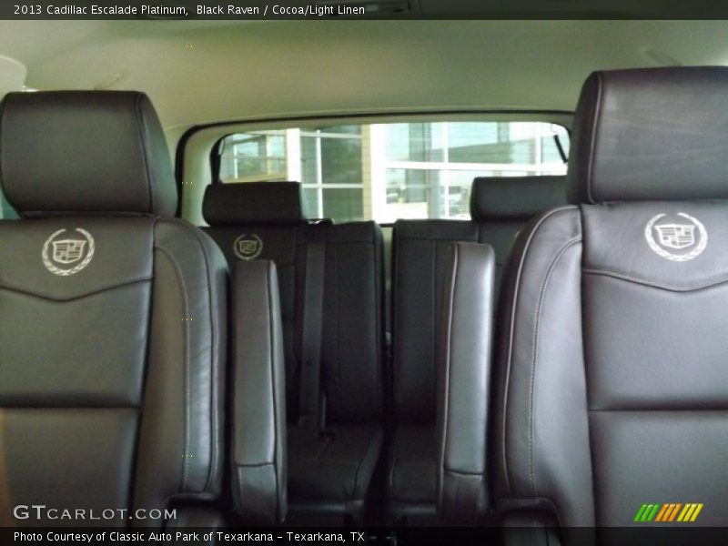 Black Raven / Cocoa/Light Linen 2013 Cadillac Escalade Platinum