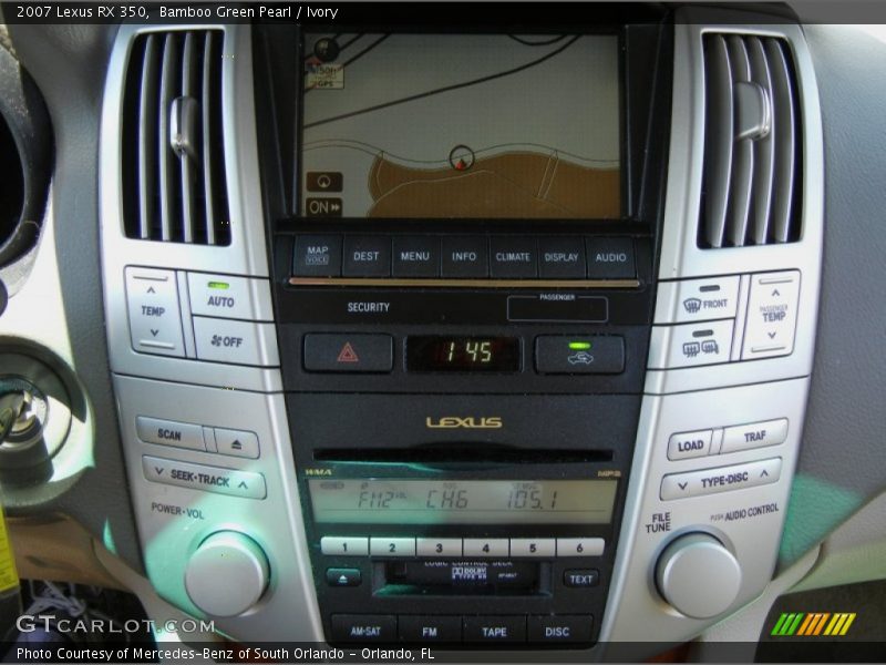 Controls of 2007 RX 350