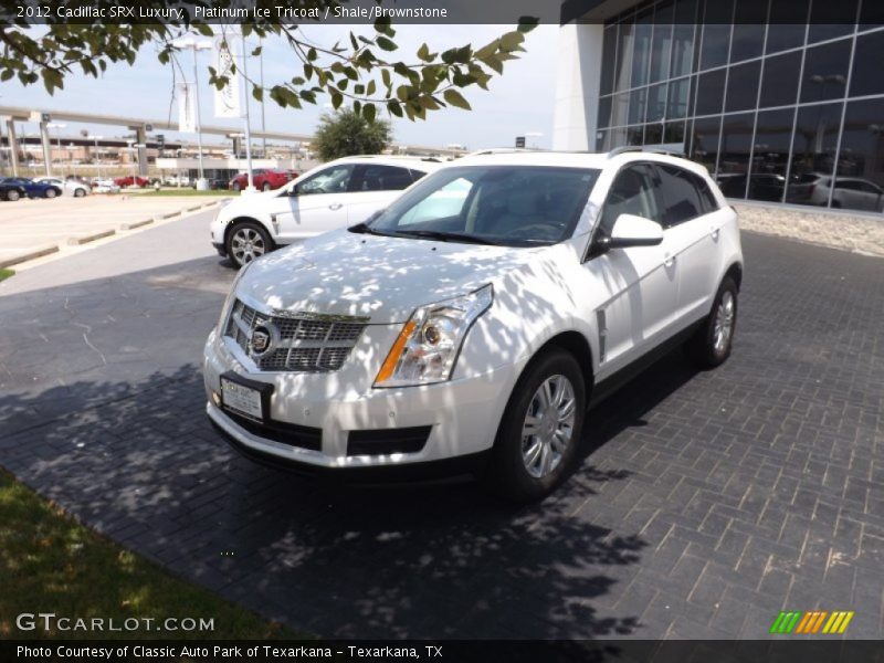 Platinum Ice Tricoat / Shale/Brownstone 2012 Cadillac SRX Luxury