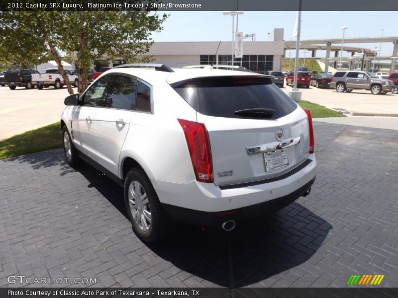 Platinum Ice Tricoat / Shale/Brownstone 2012 Cadillac SRX Luxury