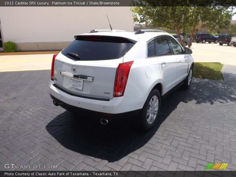 Platinum Ice Tricoat / Shale/Brownstone 2012 Cadillac SRX Luxury