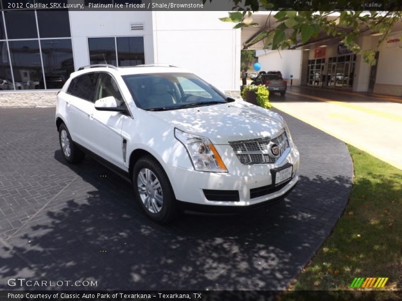 Platinum Ice Tricoat / Shale/Brownstone 2012 Cadillac SRX Luxury