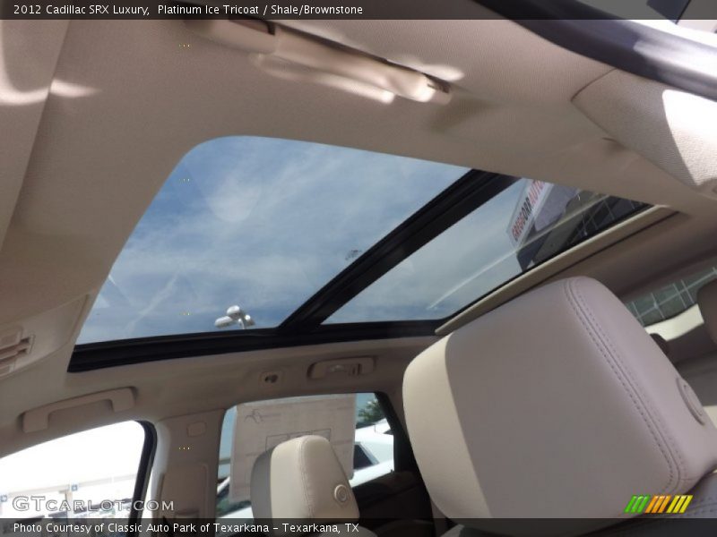 Platinum Ice Tricoat / Shale/Brownstone 2012 Cadillac SRX Luxury
