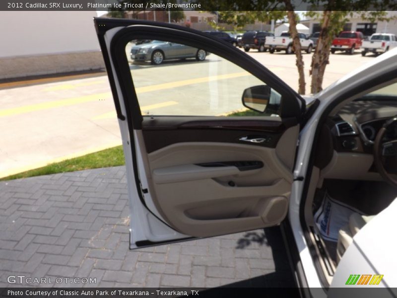 Platinum Ice Tricoat / Shale/Brownstone 2012 Cadillac SRX Luxury