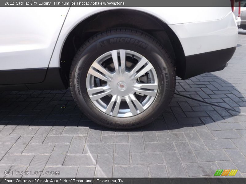 Platinum Ice Tricoat / Shale/Brownstone 2012 Cadillac SRX Luxury
