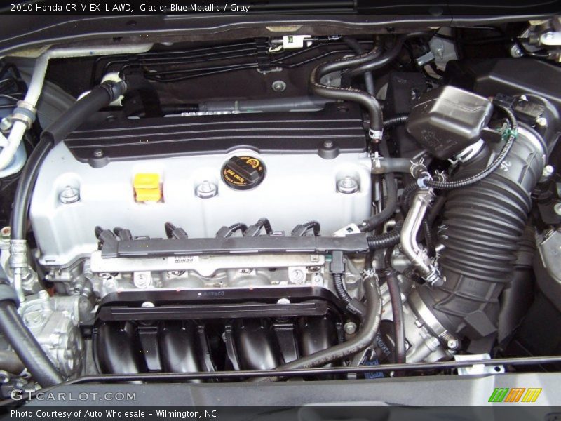 Glacier Blue Metallic / Gray 2010 Honda CR-V EX-L AWD