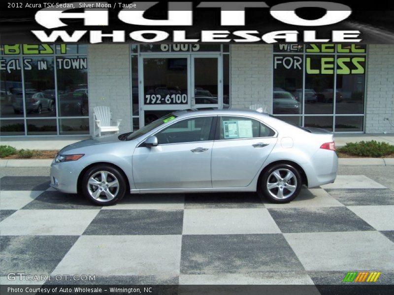 Silver Moon / Taupe 2012 Acura TSX Sedan