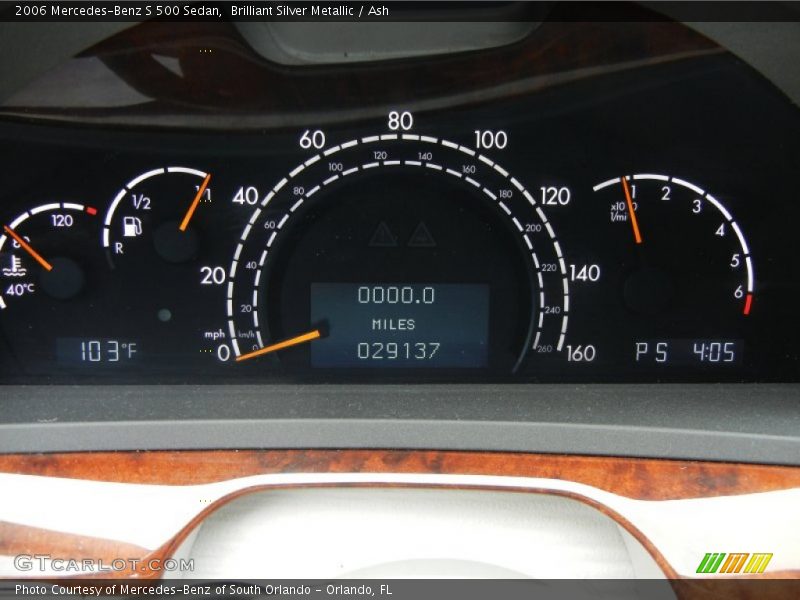 Brilliant Silver Metallic / Ash 2006 Mercedes-Benz S 500 Sedan