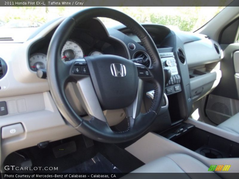 Taffeta White / Gray 2011 Honda Pilot EX-L