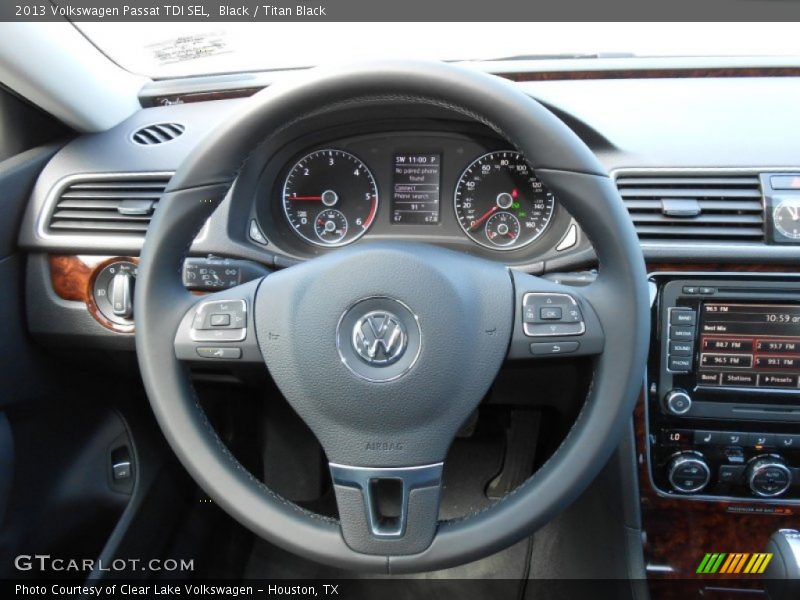 Black / Titan Black 2013 Volkswagen Passat TDI SEL