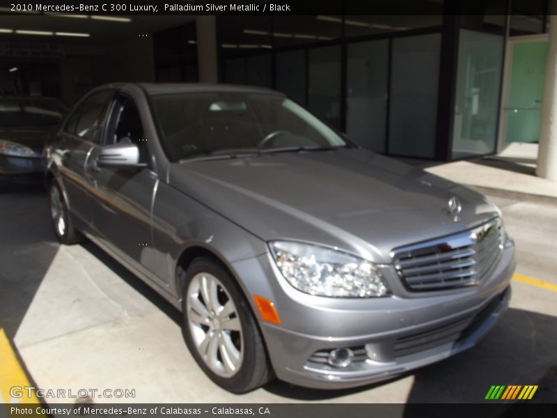 Palladium Silver Metallic / Black 2010 Mercedes-Benz C 300 Luxury