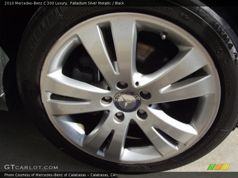 Palladium Silver Metallic / Black 2010 Mercedes-Benz C 300 Luxury